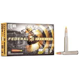 Federal Premium 270 Winchester 130gr Nosler Ballistic Tip Rifle Ammo - 20 Rounds