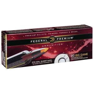 Federal Premium 270 WSM (Winchester Short Mag) 130gr Trophy Bonded Rifle Ammo - 20 Rounds