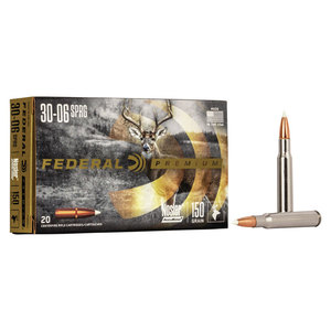 Federal Premium 30-06 Springfield 150gr Nosler Accubond Rifle Ammo - 20 Rounds