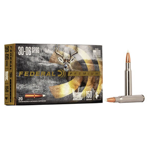 Federal Premium 30-06 Springfield 150gr Nosler Accubond Rifle Ammo - 20 Rounds Federal Premium 30-06 Springfield 150gr Nosler Accubond Rifle Ammo - 20 Rounds