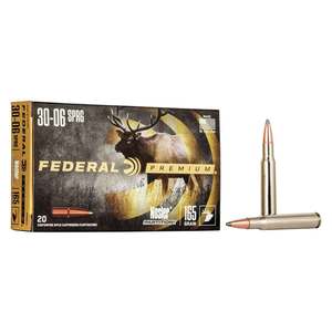 Federal Premium 30-06 Springfield 165gr Nosler Partition Rifle Ammo - 20 Rounds
