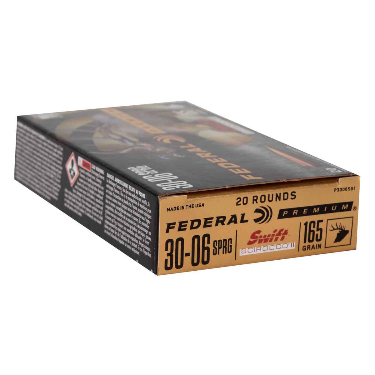 Federal Premium 30-06 Springfield 165gr Swift Scirocco II Rifle Ammo - 20 Rounds Federal Premium 30-06 Springfield 165gr Swift Scirocco II Rifle Ammo - 20 Rounds