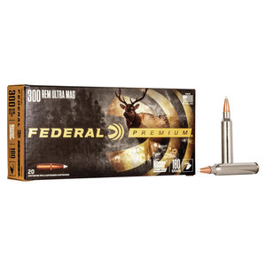 Federal Premium 300 Remington Ultra Magnum 180gr Nosler Accubond Rifle Ammo - 20 Rounds