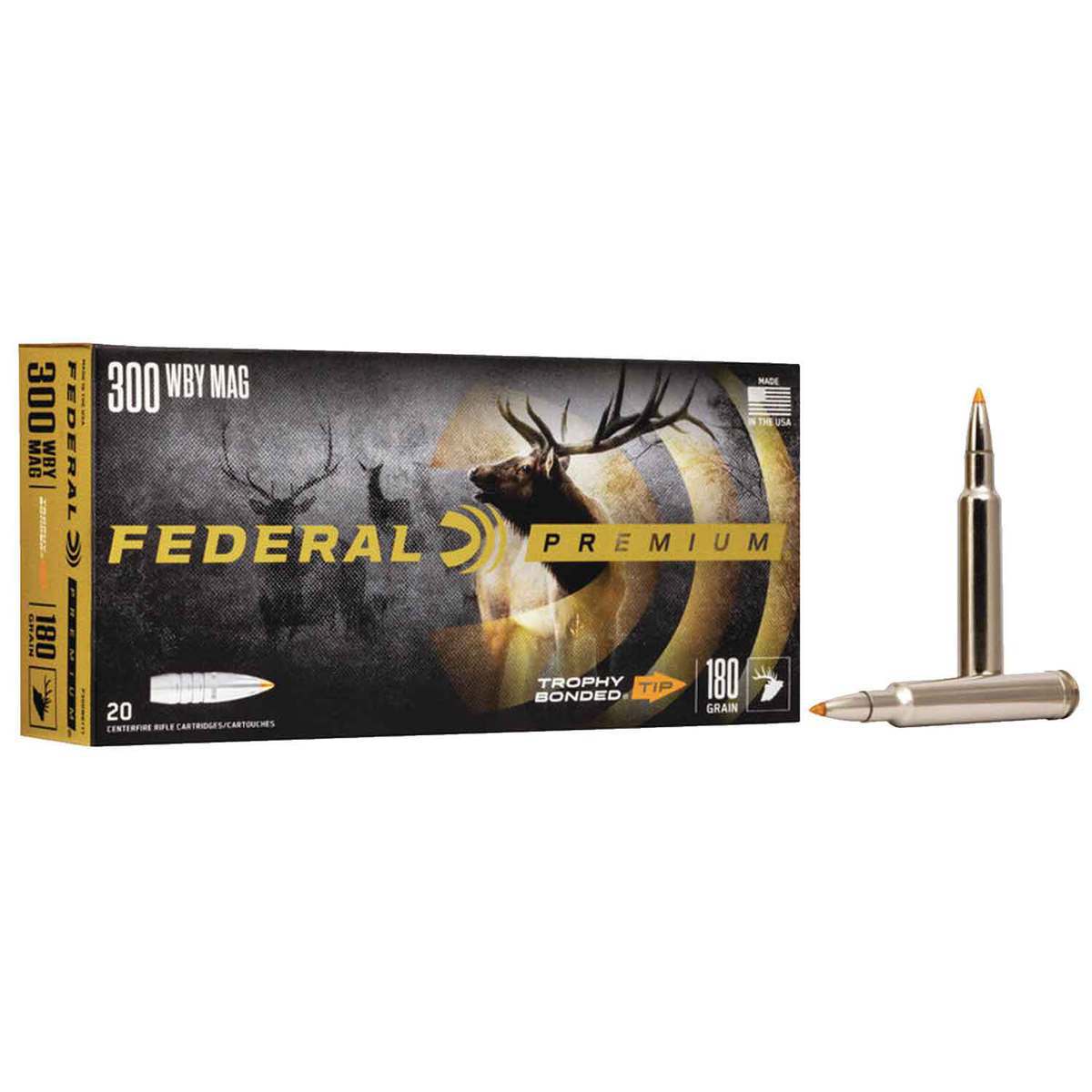 Federal Premium 300 Weatherby Magnum 180gr Trophy Bonded Rifle Ammo - 20 Rounds Federal Premium 300 Weatherby Magnum 180gr Trophy Bonded Rifle Ammo - 20 Rounds