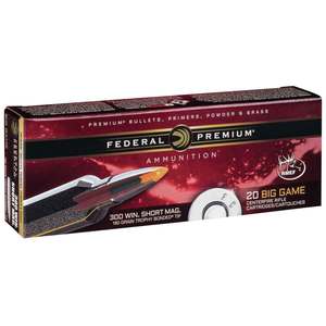 Federal Premium 300 WSM (Winchester Short Mag) 180gr Trophy Bonded Rifle Ammo - 20 Rounds