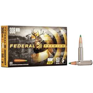 Federal Premium 308 Winchester 150gr Nosler Ballistic Tip Rifle Ammo - 20 Rounds