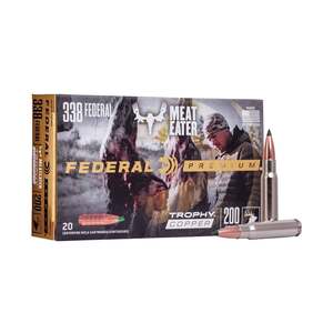 Federal Premium 338 Federal 200gr Trophy Copper Centerfire Rifle Ammo - 20 Rounds