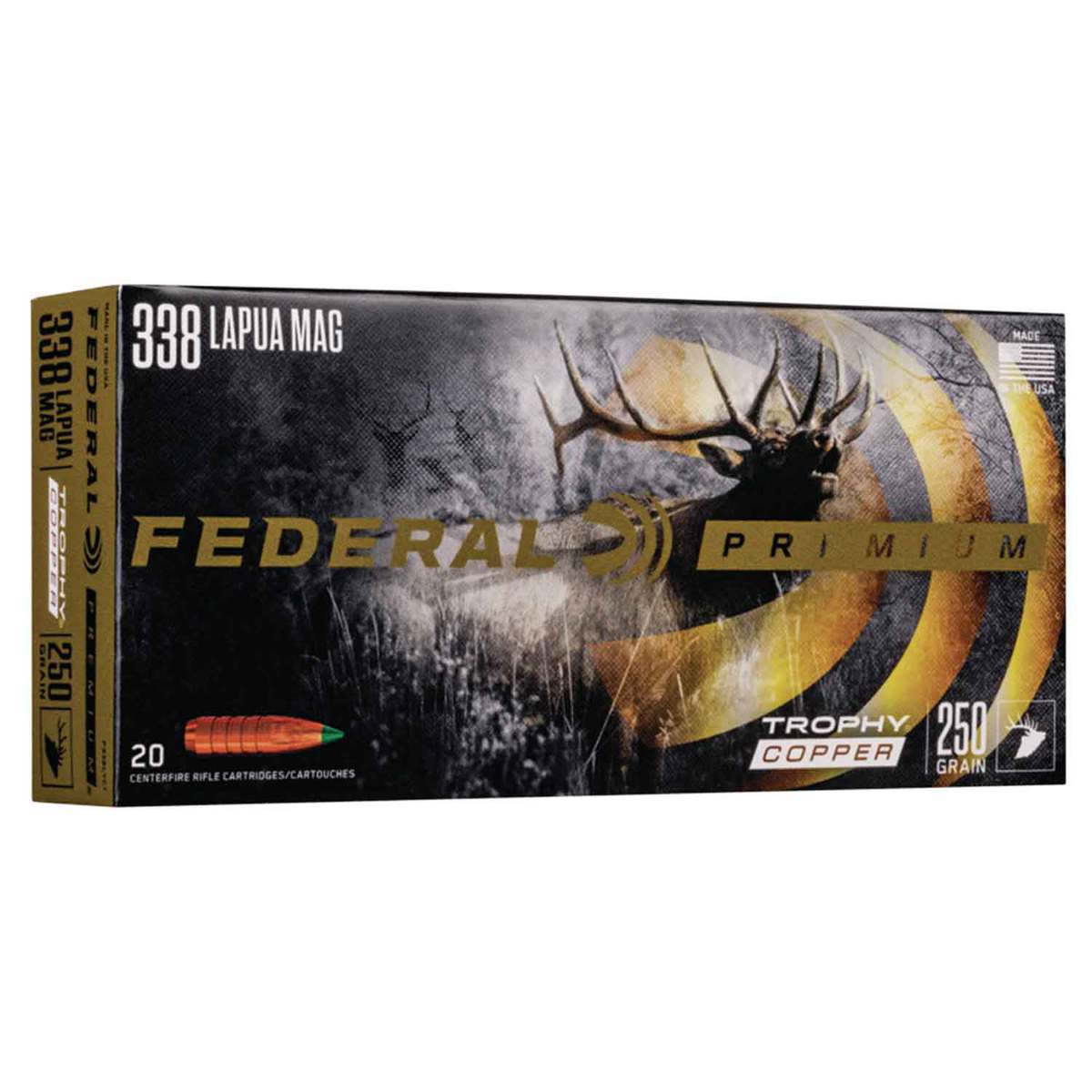 Federal Premium 338 Lapua Magnum 250gr TC Rifle Ammo - 20 Rounds Federal Premium 338 Lapua Magnum 250gr TC Rifle Ammo - 20 Rounds