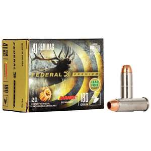 Federal Premium 41 Remington Magnum 180gr Barnes Expander Handgun Ammo - 20 Rounds Federal Premium 41 Remington Magnum 180gr Barnes Expander Handgun Ammo - 20 Rounds