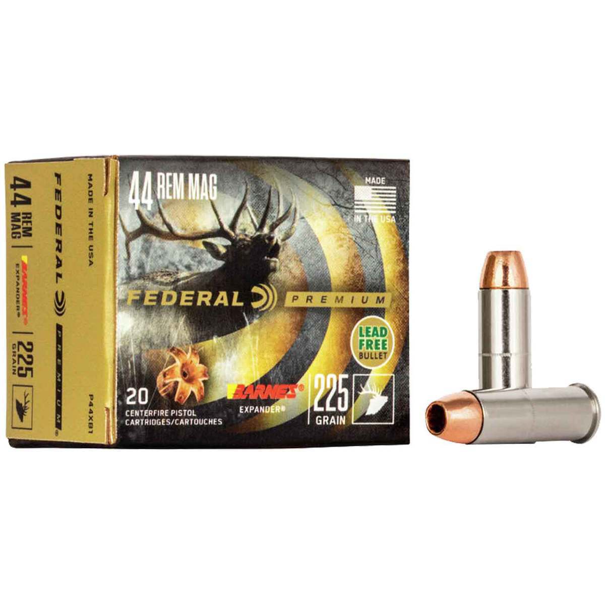 Federal Premium 44 Magnum 225gr Barnes Expander Handgun Ammo - 20 Rounds Federal Premium 44 Magnum 225gr Barnes Expander Handgun Ammo - 20 Rounds