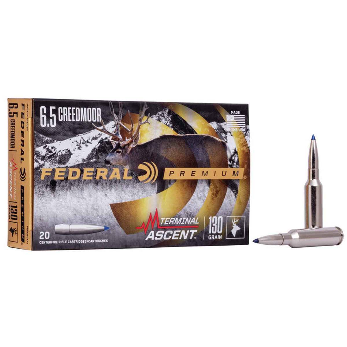 Federal Premium 6.5 Creedmoor 130gr TA Rifle Ammo - 20 Rounds Federal Premium 6.5 Creedmoor 130gr TA Rifle Ammo - 20 Rounds
