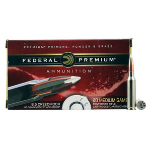 Federal Premium 6.5 Creedmoor 140gr Nosler AccuBond Rifle Ammo - 20 Rounds
