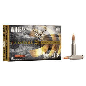 Federal Premium 7mm-08 Remington 140gr Nosler Accubond Rifle Ammo - 20 Rounds