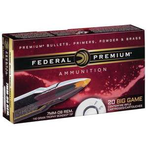 Federal Premium 7mm-08 Remington 140gr Trophy Bonded Rifle Ammo - 20 Rounds