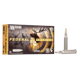 Federal Premium 7mm Remington Magnum 160gr Trophy Bonded Rifle Ammo - 20 Rounds