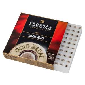 Federal Premium Gold Medal No. 205M Small Rifle Match Primers -100 Count