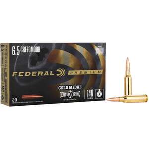 Federal Premium Gold Medal Centerstrike 6.5 Creedmoor 140gr Jacketed Hollow Point Rifle Ammo - 20 Rounds
