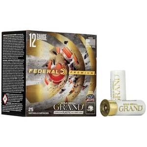 Federal Premium Gold Medal Grand 12ga 2-3/4in #7.5 1-1/8oz Competition Shotshells - 25 Rounds