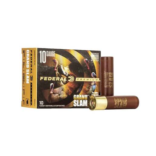 Federal Premium Grand Slam 10 Gauge 3-1/2in #5 2oz Turkey Shotshells – 10 Rounds – #5