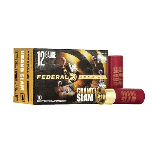 Federal Premium Grand Slam 12 Gauge 2-3/4in #5 1-1/2oz Turkey Shotshells – 10 Rounds – #5