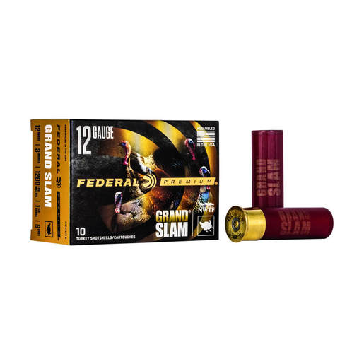 Federal Premium Grand Slam 12 Gauge 3in #6 1-3/4oz Turkey Shotshells – 10 Rounds – #6