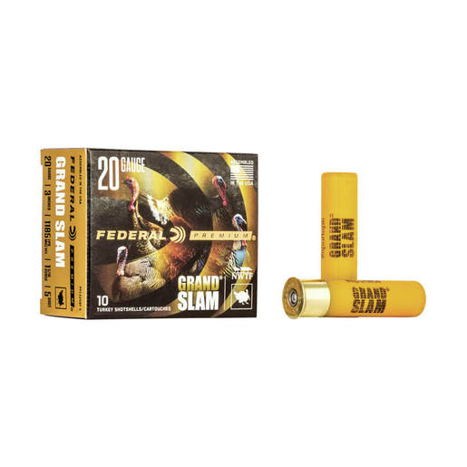 Federal Premium Grand Slam 20 Gauge 3in #5 1-5/16oz Turkey Shotshells – 10 Rounds – #5