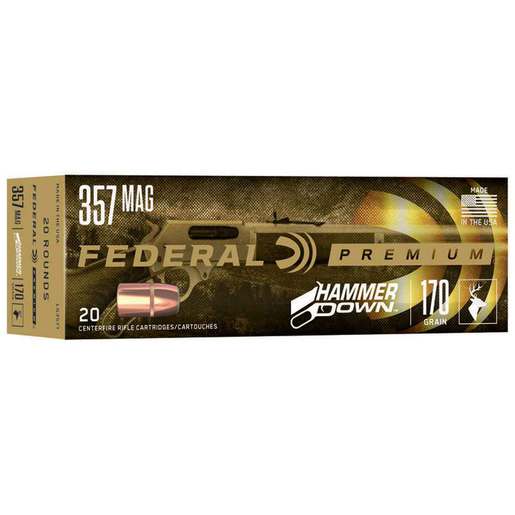 Federal Premium HammerDown 357 Magnum 170gr Bonded HP Rifle Ammo Ammo - 20 Rounds 20 Rounds Ammo