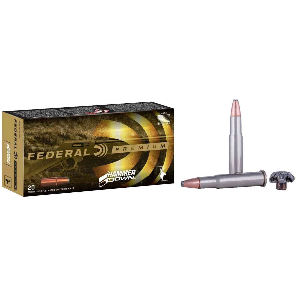 Federal Premium HammerDown 357 Magnum 170gr Bonded HP Rifle Ammo - 20 Rounds Federal Premium HammerDown 357 Magnum 170gr Bonded HP Rifle Ammo - 20 Rounds