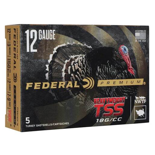 Federal Premium Heavyweight TSS 12 Gauge 3in #7,9 2oz Turkey Shotshells – 5 Rounds – #7,9
