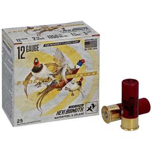 Federal Premium Hevi-Bismuth 12 Gauge 2-3/4in #5 1-1/4oz Upland Shotsells - 25 Rounds Federal Premium Hevi-Bismuth 12 Gauge 2-3/4in #5 1-1/4oz Upland Shotsells - 25 Rounds