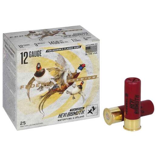 Federal Premium Hevi-Bismuth 12 Gauge 3in #5 1-3/8oz Upland Shotsells Ammo - 25 Rounds Ammo - #5 25 Rounds - #5 Ammo