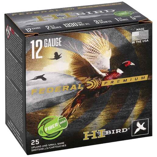 Federal Premium Hi-Bird 12 Gauge 2-3/4in #5 1-1/4oz Upland Shotshells – 25 Rounds – #5