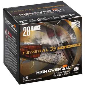 Federal Premium High Over All 28 Gauge 2-3/4in #8 3/4oz Target Shotshells - 25 Rounds