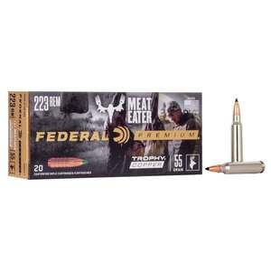 Federal Premium MeatEater 223 Remington 55gr Trophy Copper Rifle Ammo - 20 Rounds