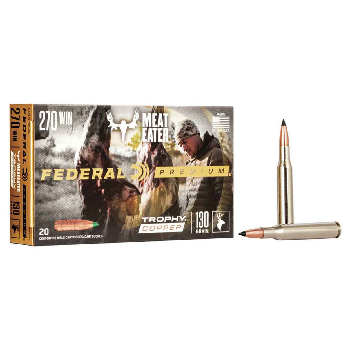 Federal Premium MeatEater 270 Winchester 130gr Trophy Copper Rifle