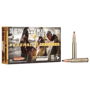Federal Premium MeatEater 30-06 Springfield 165gr Trophy Copper Rifle Ammo - 20 Rounds Federal Premium MeatEater 30-06 Springfield 165gr Trophy Copper Rifle Ammo - 20 Rounds