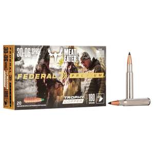 Federal Premium MeatEater 30-06 Springfield 180gr Trophy Copper Rifle Ammo - 20 Rounds