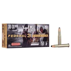 Federal Premium MeatEater 30-30 Winchester 150gr Trophy Copper Rifle Ammo - 20 Rounds