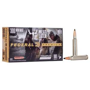 Federal Premium MeatEater 300 Winchester Magnum 180gr Trophy Copper Rifle Ammo - 20 Rounds Federal Premium MeatEater 300 Winchester Magnum 180gr Trophy Copper Rifle Ammo - 20 Rounds