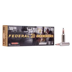 Federal Premium MeatEater 7mm WSM (Winchester Short Magnum) 150gr Trophy Copper Rifle Ammo - 20 Rounds