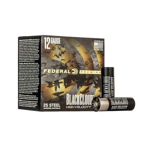 Federal Premium Premium Black Cloud FS High Velocity 12 Gauge 3in #1 1-1/8oz Waterfowl Shotshells – 25 Rounds – #1