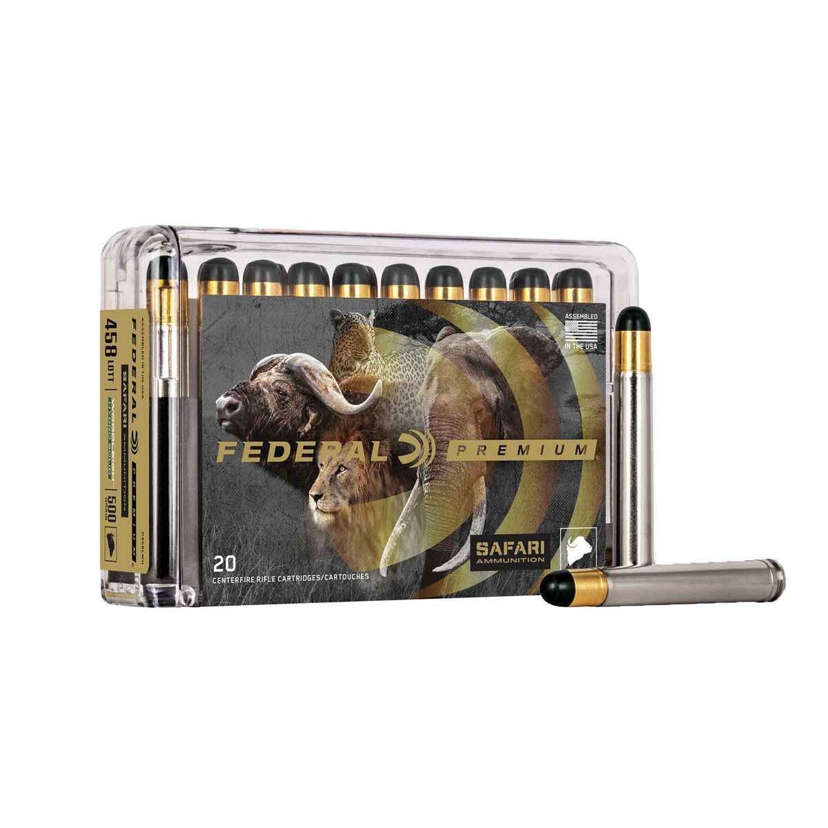 Federal Premium Safari Cape-Shok 458 Lott 500gr Woodleigh Hydro Solid Centerfire Rifle Ammo - 20 Rounds Federal Premium Safari Cape-Shok 458 Lott 500gr Woodleigh Hydro Solid Centerfire Rifle Ammo - 20 Rounds