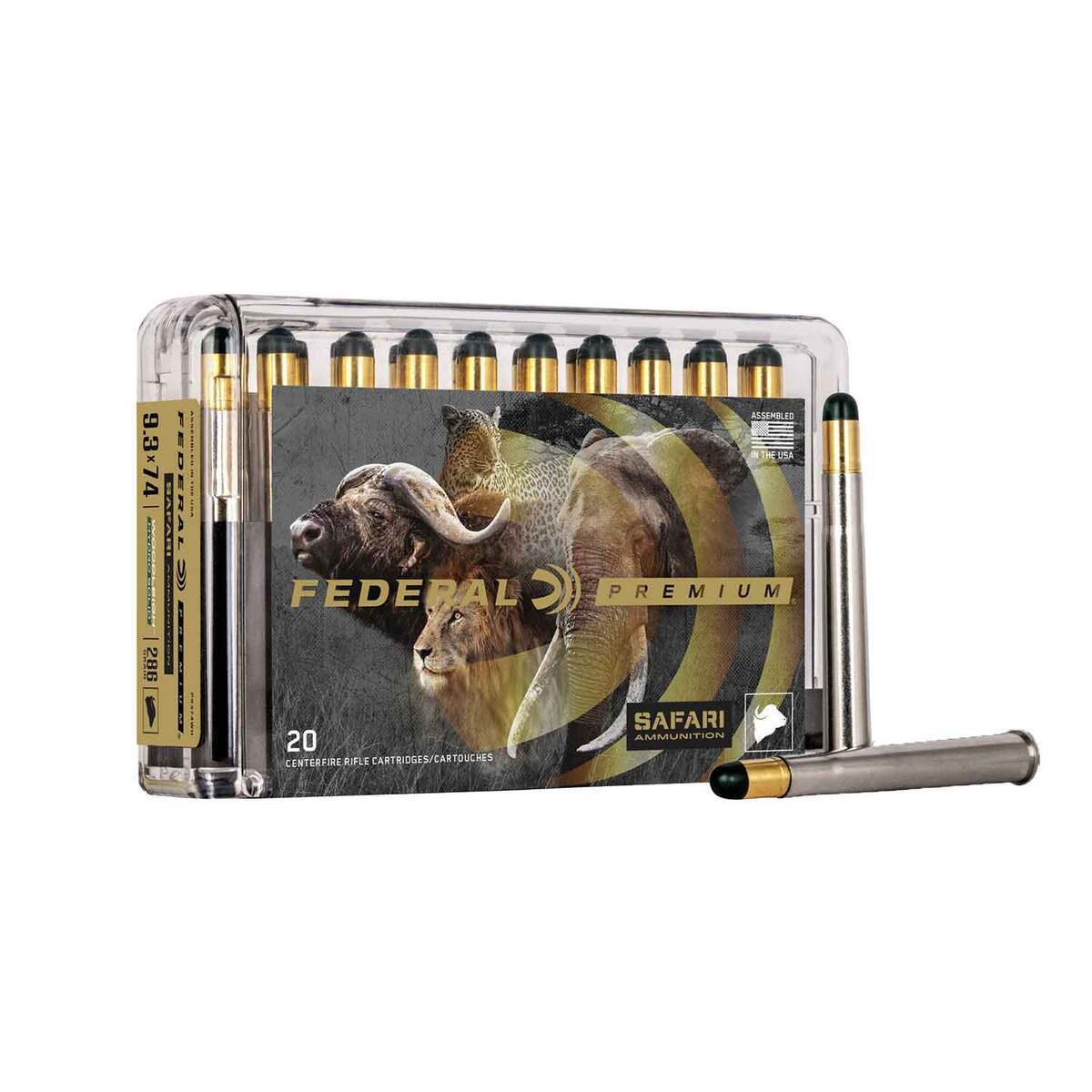 Federal Premium Safari Cape-Shok 9.3mmx74R 286gr Woodleigh Hydro Solid Centerfire Rifle Ammo - 20 Rounds Federal Premium Safari Cape-Shok 9.3mmx74R 286gr Woodleigh Hydro Solid Centerfire Rifle Ammo - 20 Rounds