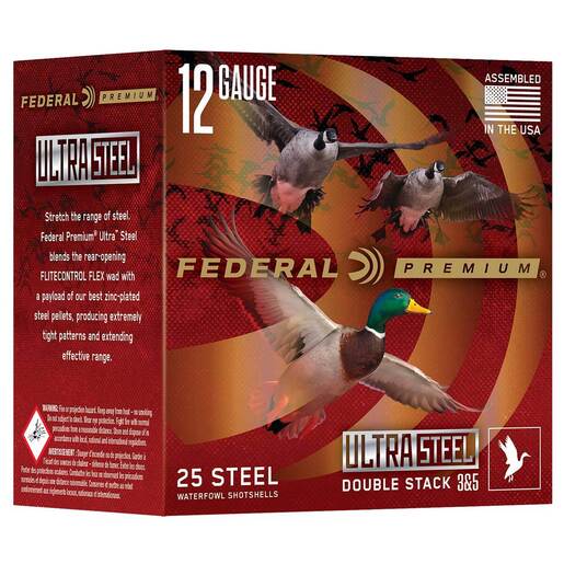 Federal Premium Ultrasteel 12 Gauge 3in #2/4 1 1/4oz Waterfowl Shotshells Ammo - 25 Rounds Ammo - #2 #4 25 Rounds - #2 #4 Ammo