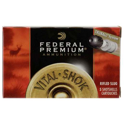 Federal Premium Vital-Shok TruBall 20 Gauge 2-3/4in 3/4oz Slug Shotshells – 5 Rounds