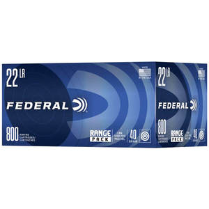 Federal Range Pack 22 Long Rifle 40gr LRN Rimfire Ammo - 800 Rounds