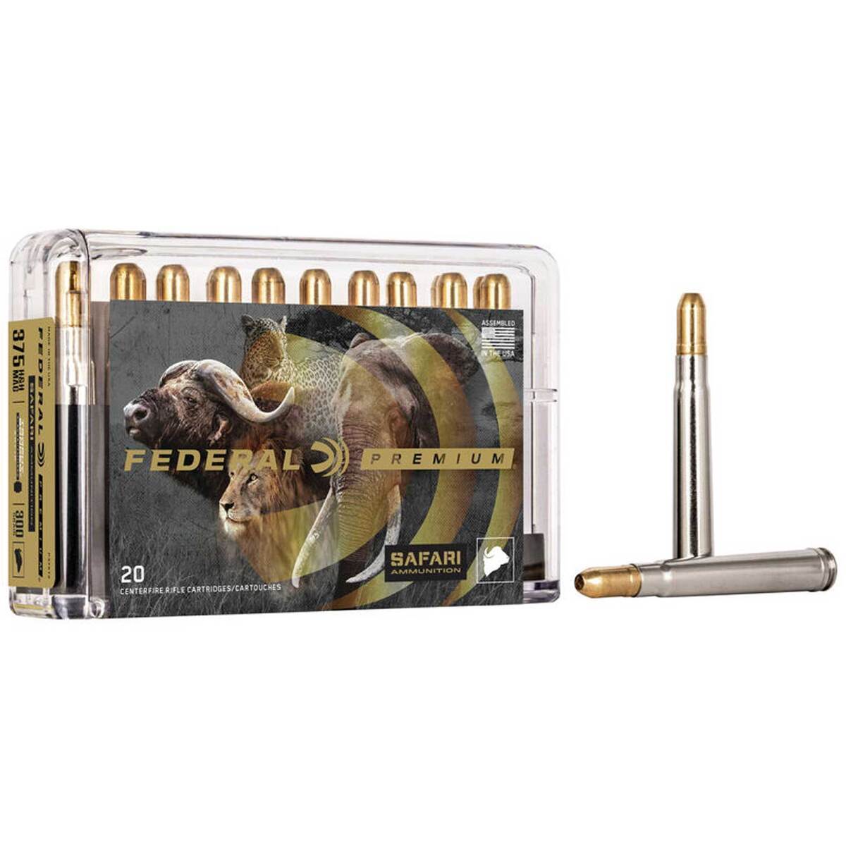 Federal Safari Trophy Bonded Sledgehammer Solid 375 H&H Magnum 300gr Rifle Ammo - 20 Rounds Federal Safari Trophy Bonded Sledgehammer Solid 375 H&H Magnum 300gr Rifle Ammo - 20 Rounds