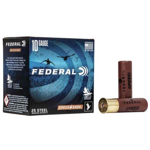 Federal Speed-Shok 10 Gauge 3-1/2in BB 1-1/2oz Waterfowl Shotshells Ammo - 25 Rounds Ammo - BB 25 Rounds - BB Ammo