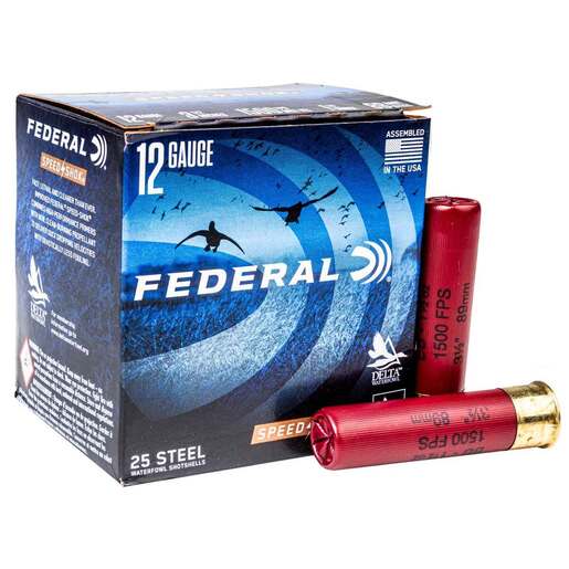 Federal Speed-Shok 12 Gauge 3-1/2in BB 1-1/2oz Waterfowl Shotshells – 25 Rounds – BB