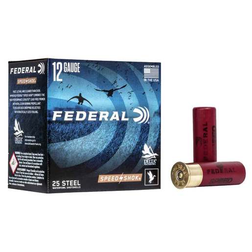 Federal Speed Shok 12 Gauge 3in #1 1-1/4oz Waterfowl Shotshells – 25 Rounds – #1